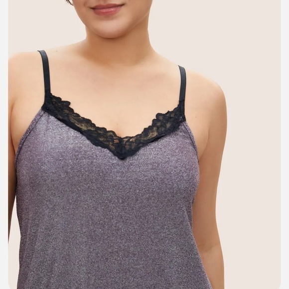 BloomChic Plain Crochet Lace Sleep Cami Top  +  Shorts (Size M  us10) - Picture 4 of 6